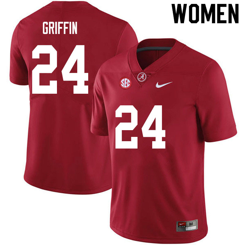 Alabama Crimson Tide Women's Clark Griffin #24 Crimson NCAA Nike Authentic Stitched 2020 College Football Jersey JZ16C56ZH